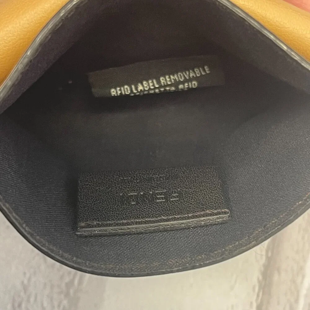 Fendi Baguette Dark Beige Card Holder Nappa Leather - Preowned